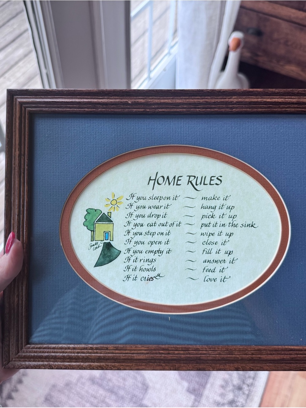 Home Rules vintage picture decor Sandy Lord
